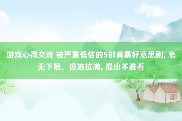 游戏心得交流 被严重低估的5部黄暴好意思剧, 毫无下限、设施拉满, 提出不雅看