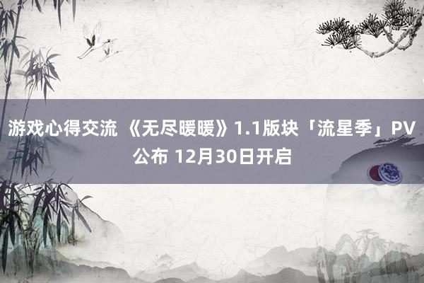 游戏心得交流 《无尽暖暖》1.1版块「流星季」PV公布 12月30日开启