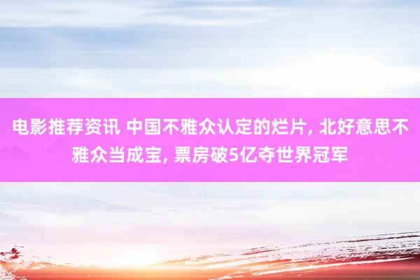 电影推荐资讯 中国不雅众认定的烂片, 北好意思不雅众当成宝, 票房破5亿夺世界冠军